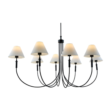   Modern European furniture - Linen Shade 8-Light Chandelier - www.oroa.com | Oroa.com