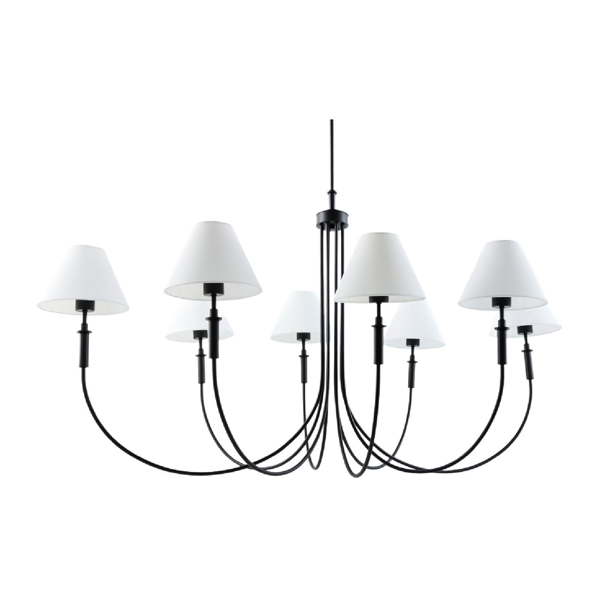   Modern European furniture - Linen Shade 8-Light Chandelier - www.oroa.com | Oroa.com