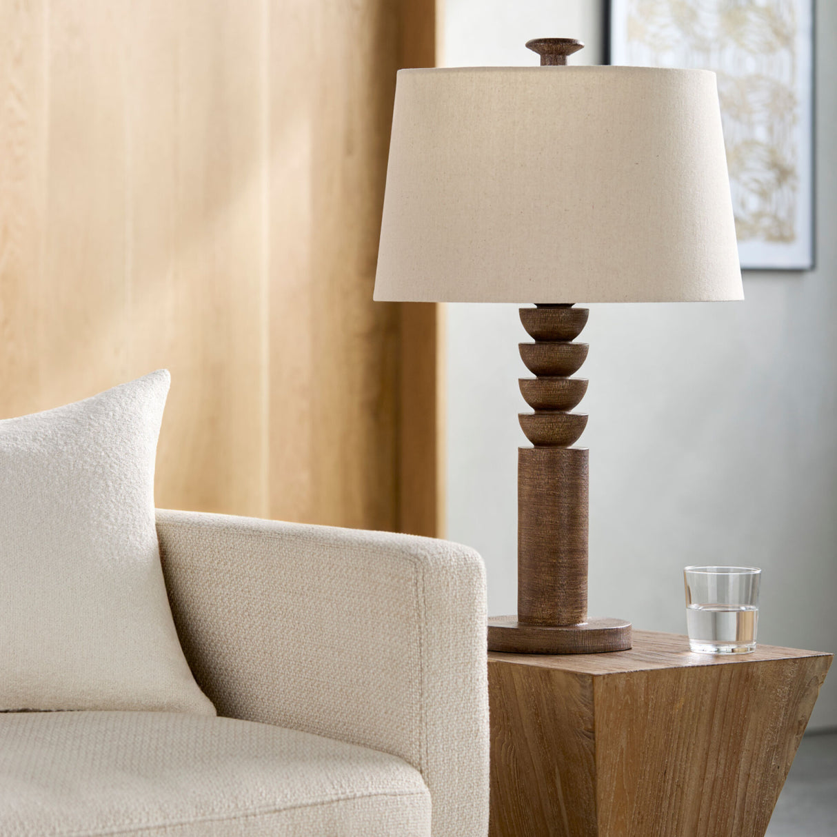   Modern European furniture - Cream Linen Accent Table Lamp - www.oroa.com | Oroa.com