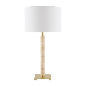   Modern European furniture - White Linen Accent Table Lamp - www.oroa.com | Oroa.com