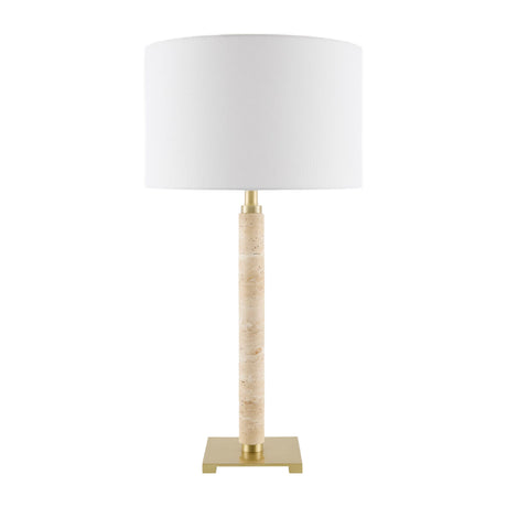   Modern European furniture - White Linen Accent Table Lamp - www.oroa.com | Oroa.com