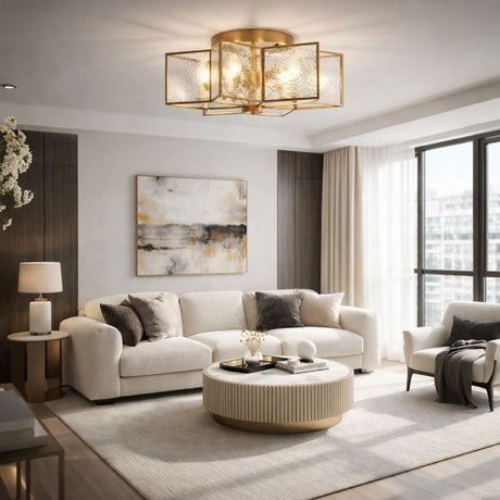   Modern European furniture - Iron-Framed Frosted Glass Ceiling Lamp - www.oroa.com | Oroa.com