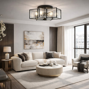   Modern European furniture - Iron-Framed Frosted Glass Ceiling Lamp - www.oroa.com | Oroa.com