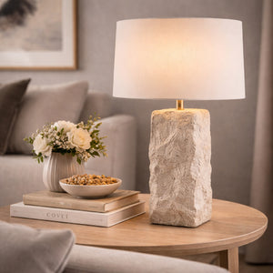   Modern European furniture - White Organic Textured Table Lamp - www.oroa.com | Oroa.com