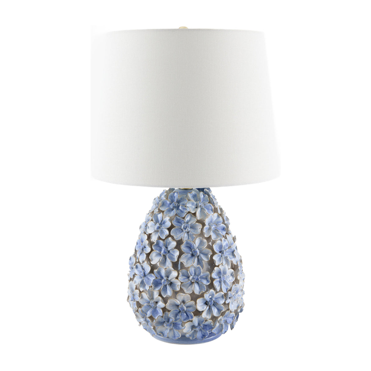   Modern European furniture - Blue Floral Ceramic Table Lamp - www.oroa.com | Oroa.com