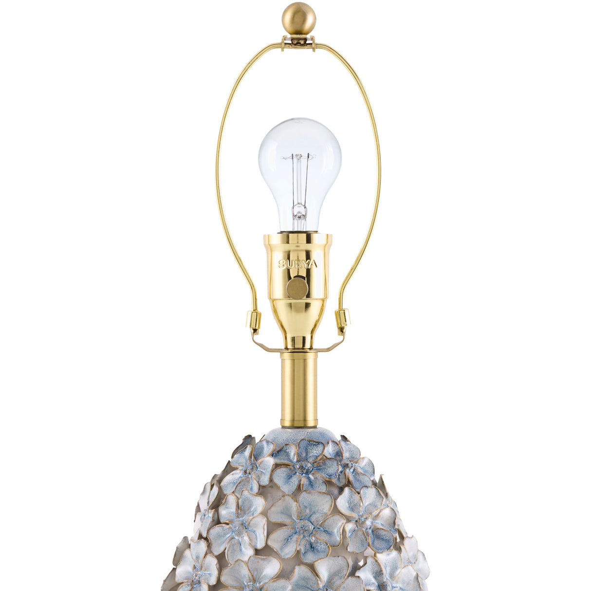   Modern European furniture - Blue Floral Ceramic Table Lamp - www.oroa.com | Oroa.com