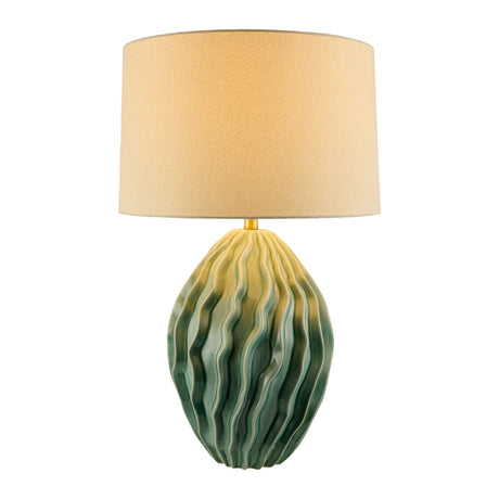   Modern European furniture - Green Ceramic Embossed Table Lamp - www.oroa.com | Oroa.com