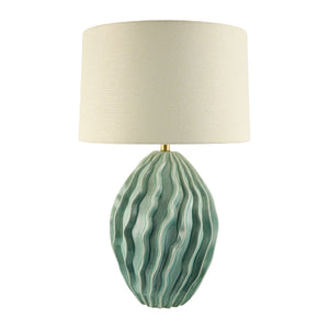   Modern European furniture - Green Ceramic Embossed Table Lamp - www.oroa.com | Oroa.com