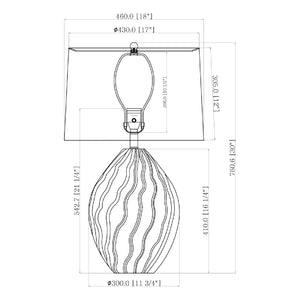  Modern European furniture - Green Ceramic Embossed Table Lamp - www.oroa.com | Oroa.com