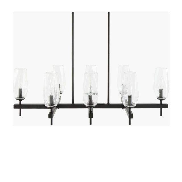 Modern European furniture - 8-Light Glass Linear Chandelier - www.oroa.com