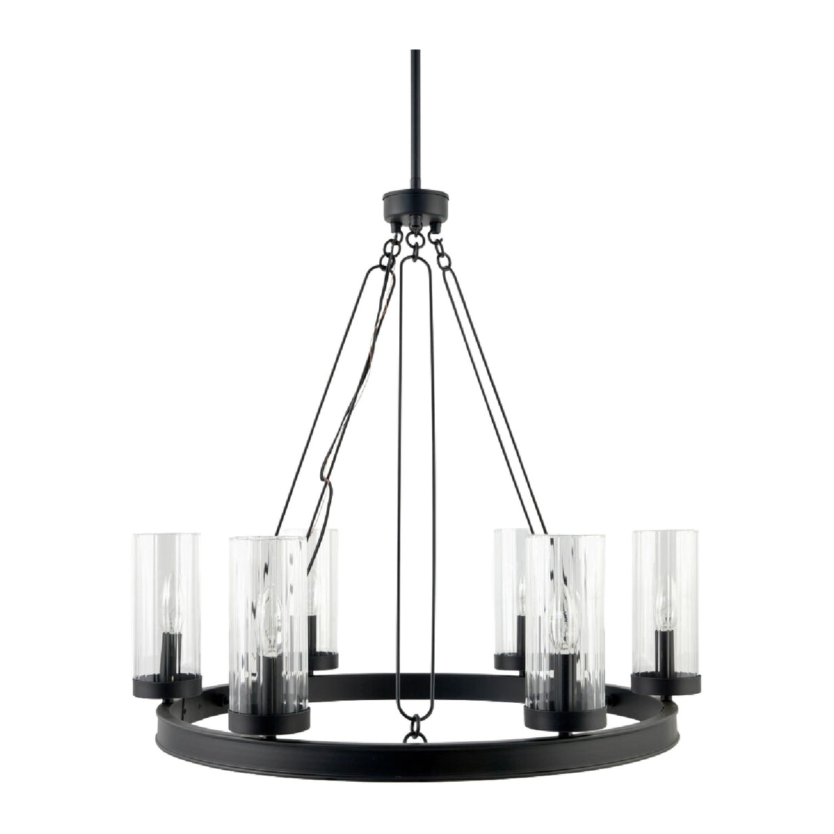   Modern European furniture -  Cylindrical Glass 8-Light Chandelier S - www.oroa.com | Oroa.com