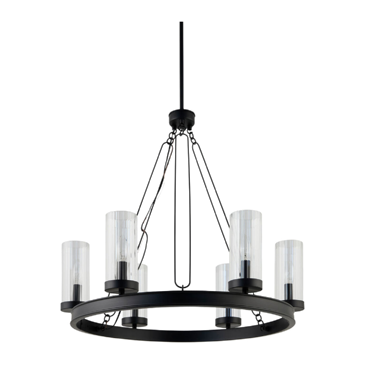   Modern European furniture -  Cylindrical Glass 8-Light Chandelier S - www.oroa.com | Oroa.com