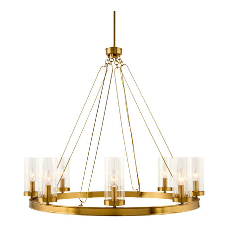   Modern European furniture -  Cylindrical Glass 8-Light Chandelier L  - www.oroa.com | Oroa.com