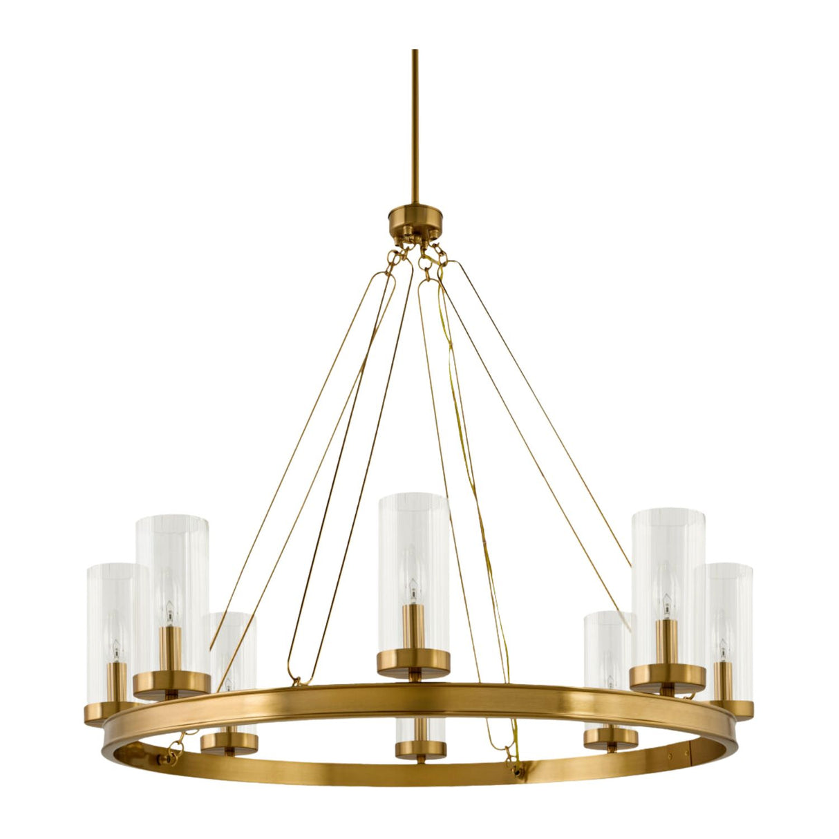   Modern European furniture -  Cylindrical Glass 8-Light Chandelier L  - www.oroa.com | Oroa.com