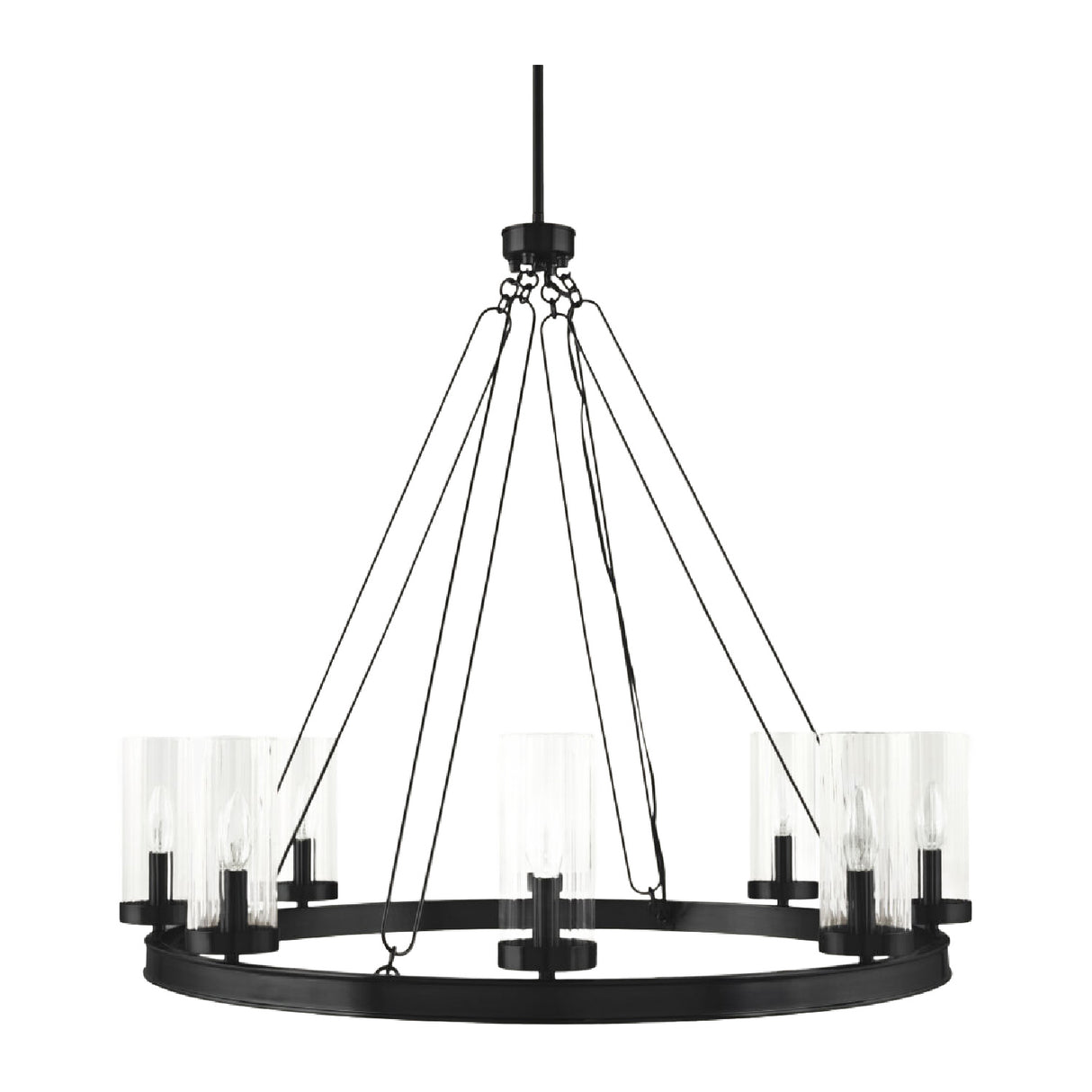   Modern European furniture -  Cylindrical Glass 8-Light Chandelier L  - www.oroa.com | Oroa.com