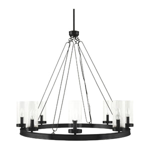  Modern European furniture -  Cylindrical Glass 8-Light Chandelier L  - www.oroa.com | Oroa.com