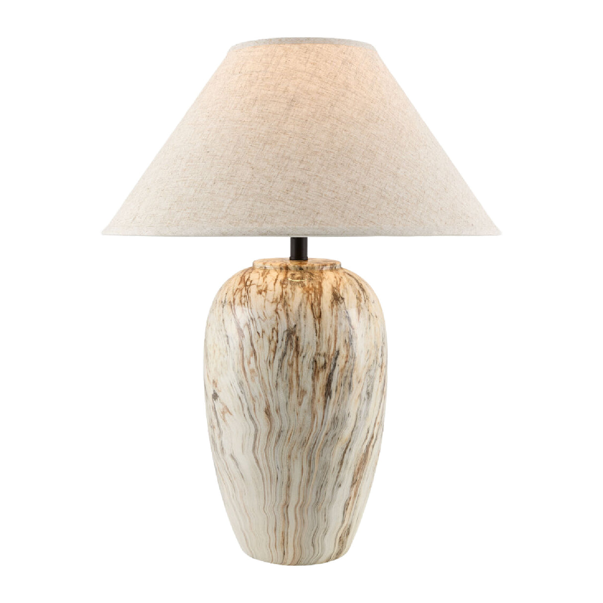   Modern European furniture - Glazed Brown Ceramic Table Lamp - www.oroa.com | Oroa.com