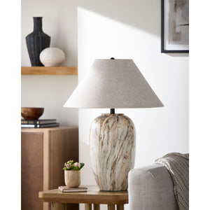   Modern European furniture - Glazed Brown Ceramic Table Lamp - www.oroa.com | Oroa.com