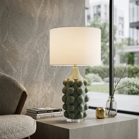   Modern European furniture - Embellished Green Ceramic Table Lamp - www.oroa.com | Oroa.com