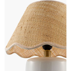   Modern European furniture - Scalloped Edge Seagrass Table Lamp - www.oroa.com | Oroa.com