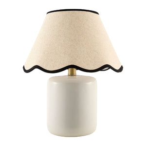   Modern European furniture - Scalloped Linen Ceramic Table Lamp - www.oroa.com | Oroa.com