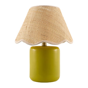   Modern European furniture - Scalloped Edge Seagrass Table Lamp - www.oroa.com | Oroa.com