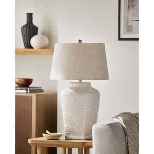   Modern European furniture -  Carved Ceramic Accent Table Lamp - www.oroa.com | Oroa.com