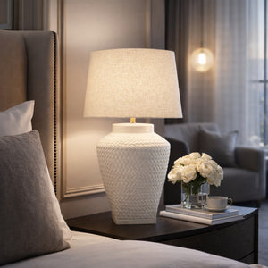   Modern European furniture -  Carved Ceramic Accent Table Lamp - www.oroa.com | Oroa.com