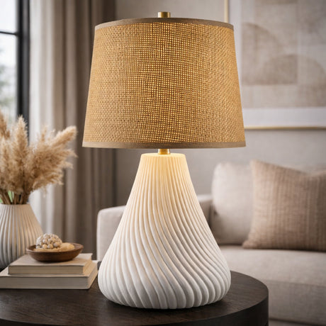   Modern European furniture - Brown Rattan Shade Table Lamp - www.oroa.com | Oroa.com