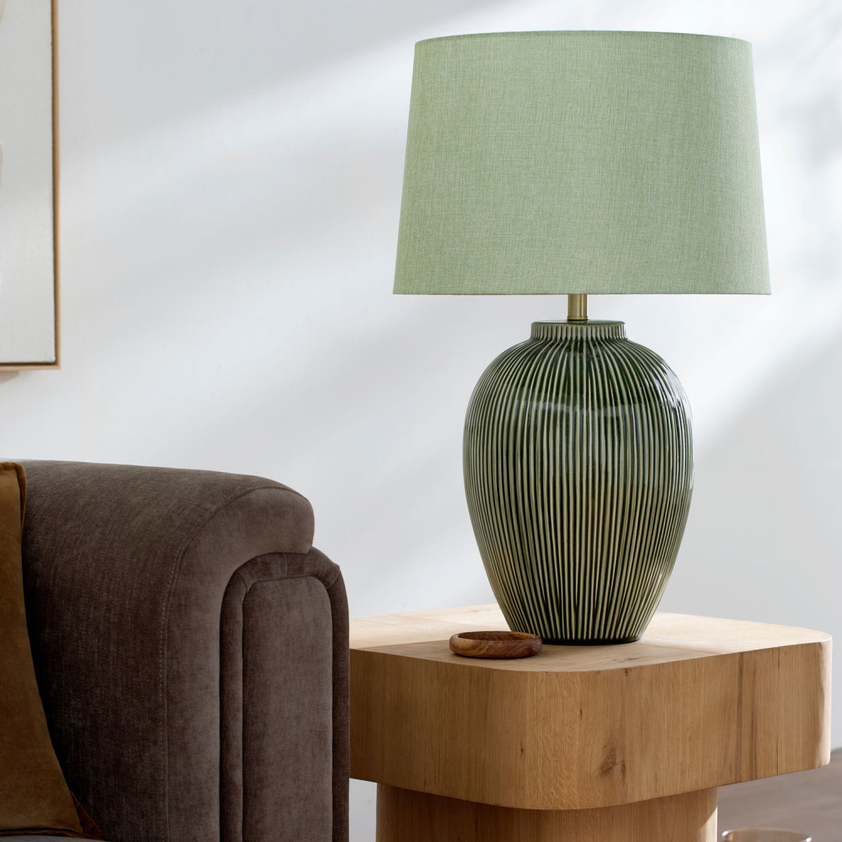   Modern European furniture - Hand-painted Green Ceramic Table Lamp - www.oroa.com | Oroa.com