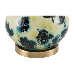   Modern European furniture - Painted Blue Glass Table Lamp - www.oroa.com | Oroa.com