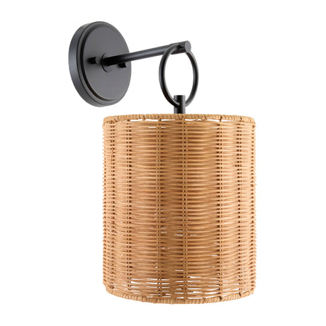   Modern European furniture - Drum Rattan Shade Wall Lamp - www.oroa.com | Oroa.com