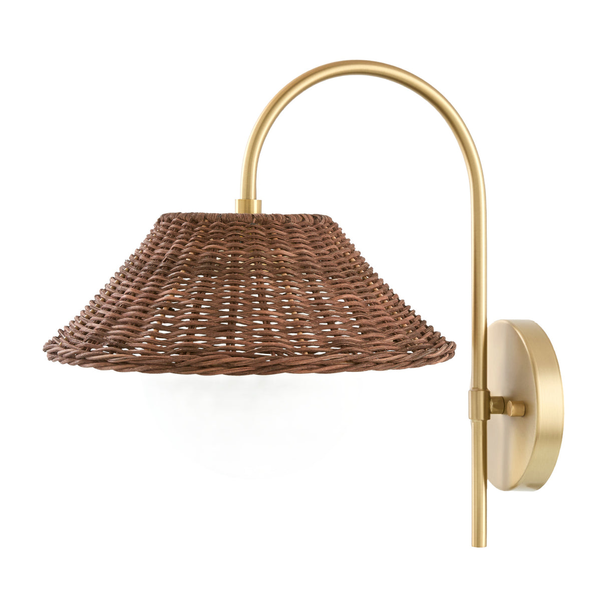   Modern European furniture - Brown Rattan Shade Wall Lamp - www.oroa.com | Oroa.com