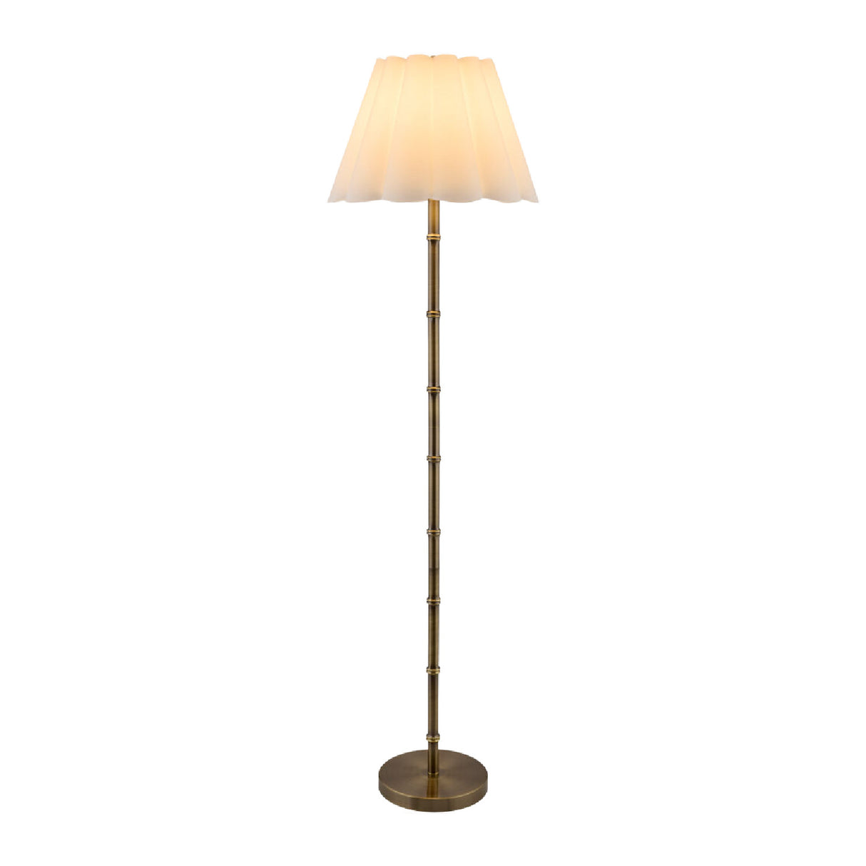   Modern European furniture - White Scalloped Linen Floor Lamp - www.oroa.com | Oroa.com