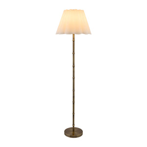   Modern European furniture - White Scalloped Linen Floor Lamp - www.oroa.com | Oroa.com