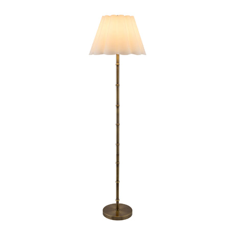  Modern European furniture - White Scalloped Linen Floor Lamp - www.oroa.com | Oroa.com