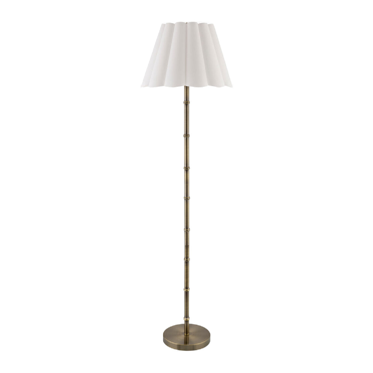   Modern European furniture - White Scalloped Linen Floor Lamp - www.oroa.com | Oroa.com