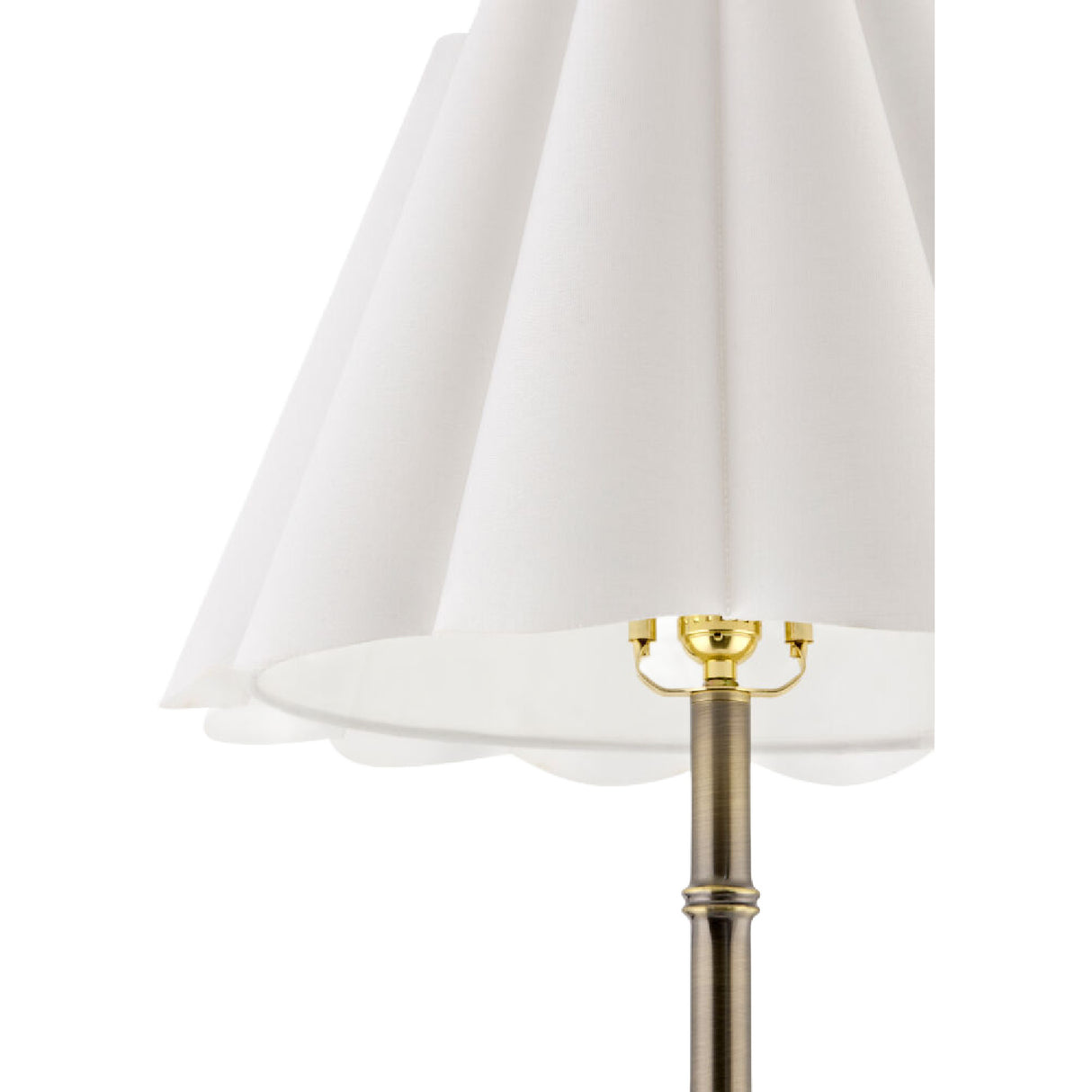   Modern European furniture - White Scalloped Linen Floor Lamp - www.oroa.com | Oroa.com