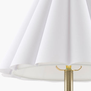   Modern European furniture - White Scalloped Linen Table Lamp - www.oroa.com | Oroa.com