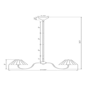   Modern European furniture - Pleated Linen 3-Light Chandelier - www.oroa.com | Oroa.com