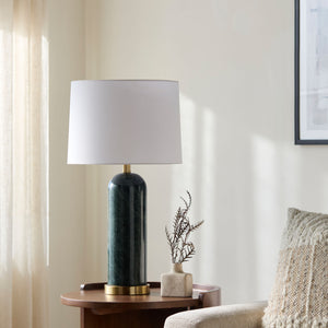   Modern European furniture - Brushed Marble Linen Table Lamp - www.oroa.com | Oroa.com