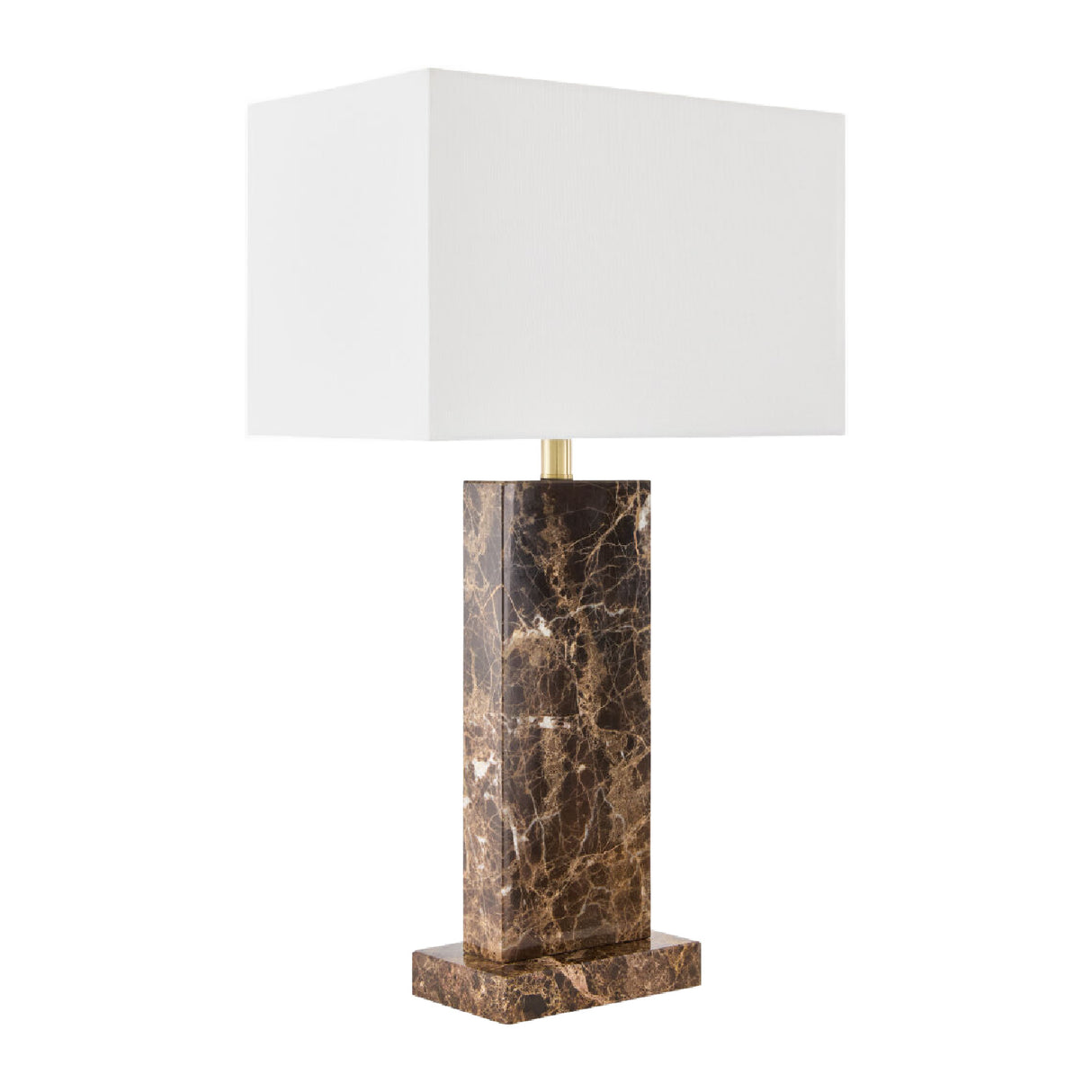   Modern European furniture - Rectangular Brushed Marble Table Lamp - www.oroa.com | Oroa.com