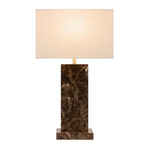   Modern European furniture - Rectangular Brushed Marble Table Lamp - www.oroa.com | Oroa.com