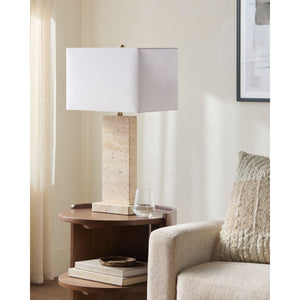   Modern European furniture - Rectangular Brushed Marble Table Lamp - www.oroa.com | Oroa.com