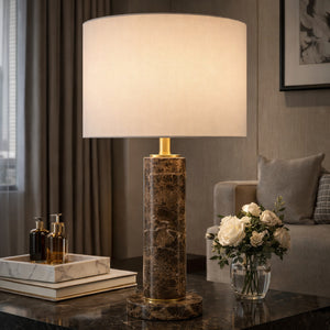   Modern European furniture - Brushed Marble Tube Table Lamp - www.oroa.com | Oroa.com