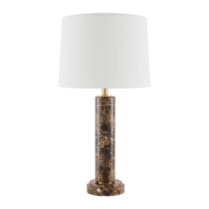   Modern European furniture - Brushed Marble Tube Table Lamp - www.oroa.com | Oroa.com