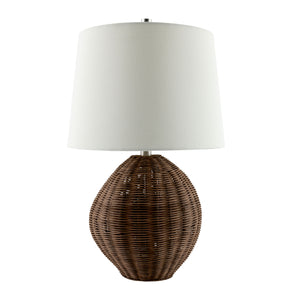   Modern European furniture - Painted Brown Rattan Table Lamp - www.oroa.com | Oroa.com
