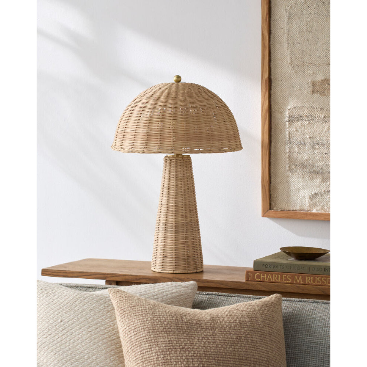   Modern European furniture - Dome Rattan Accent Table Lamp - www.oroa.com | Oroa.com