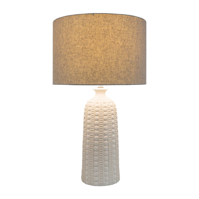 Modern European furniture - Crackle White Ceramic Table Lamp - www.oroa.com