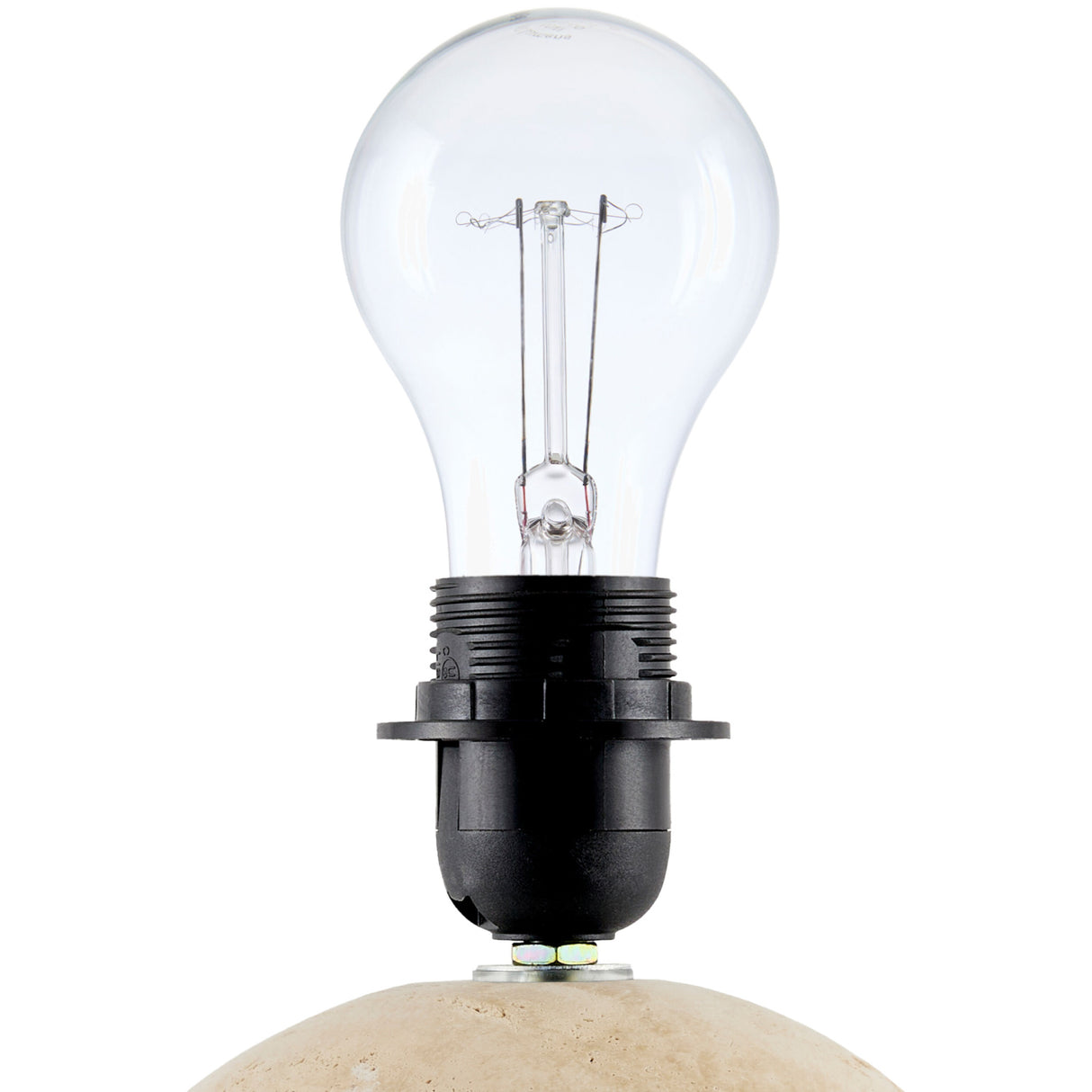   Modern European furniture - Brown Travertine Linen Table Lamp - www.oroa.com | Oroa.com